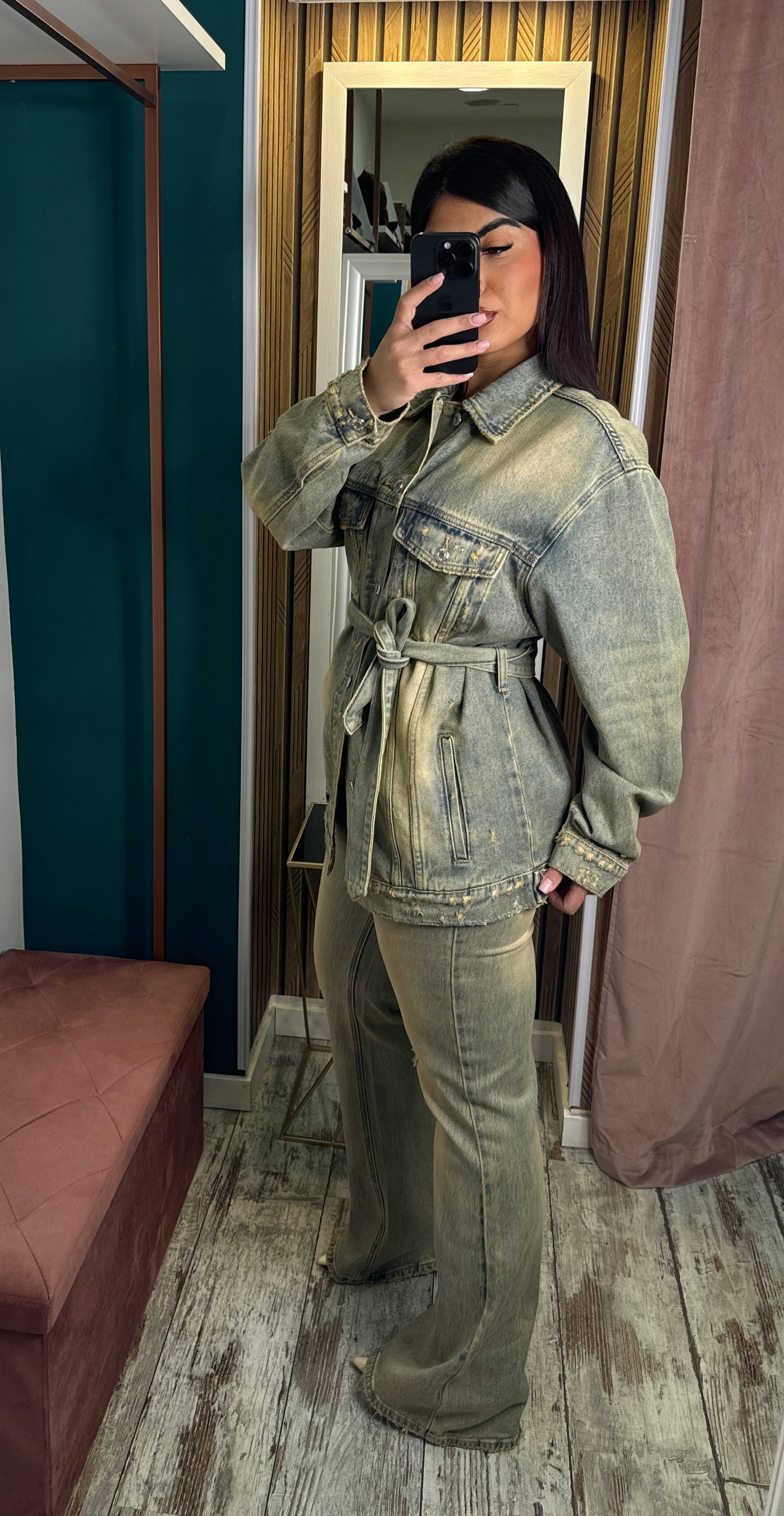 Cordset denim sabbiato