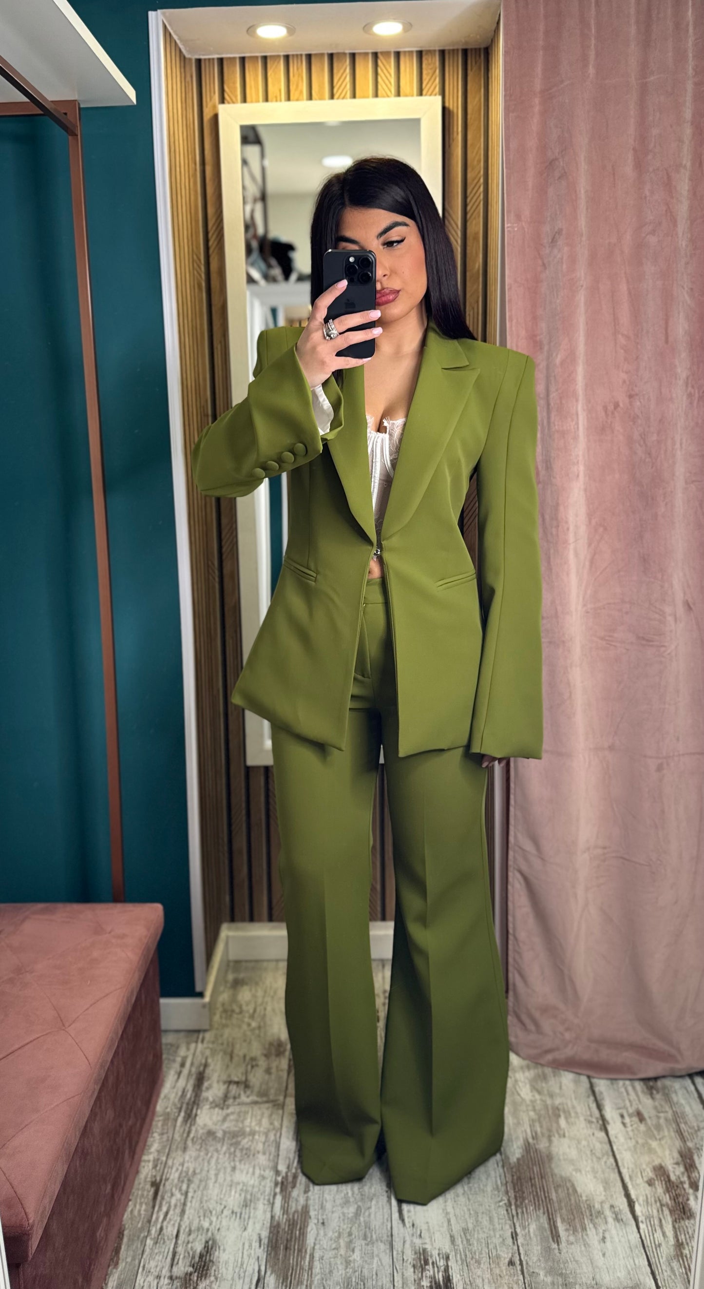 Tailleur Lumina verde pistacchio