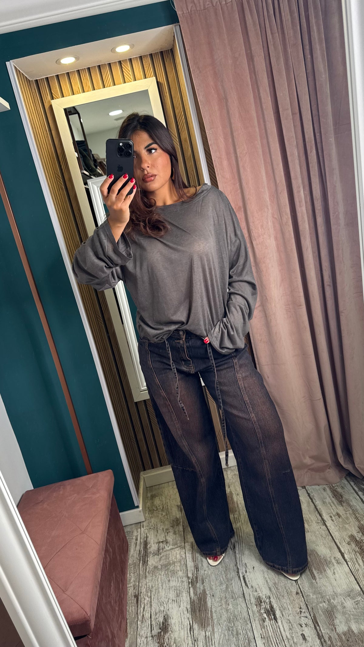 Jeans Ballon Fit Cherry