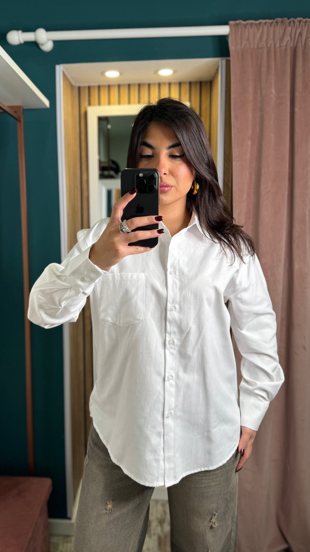 Camicia cotone taschino