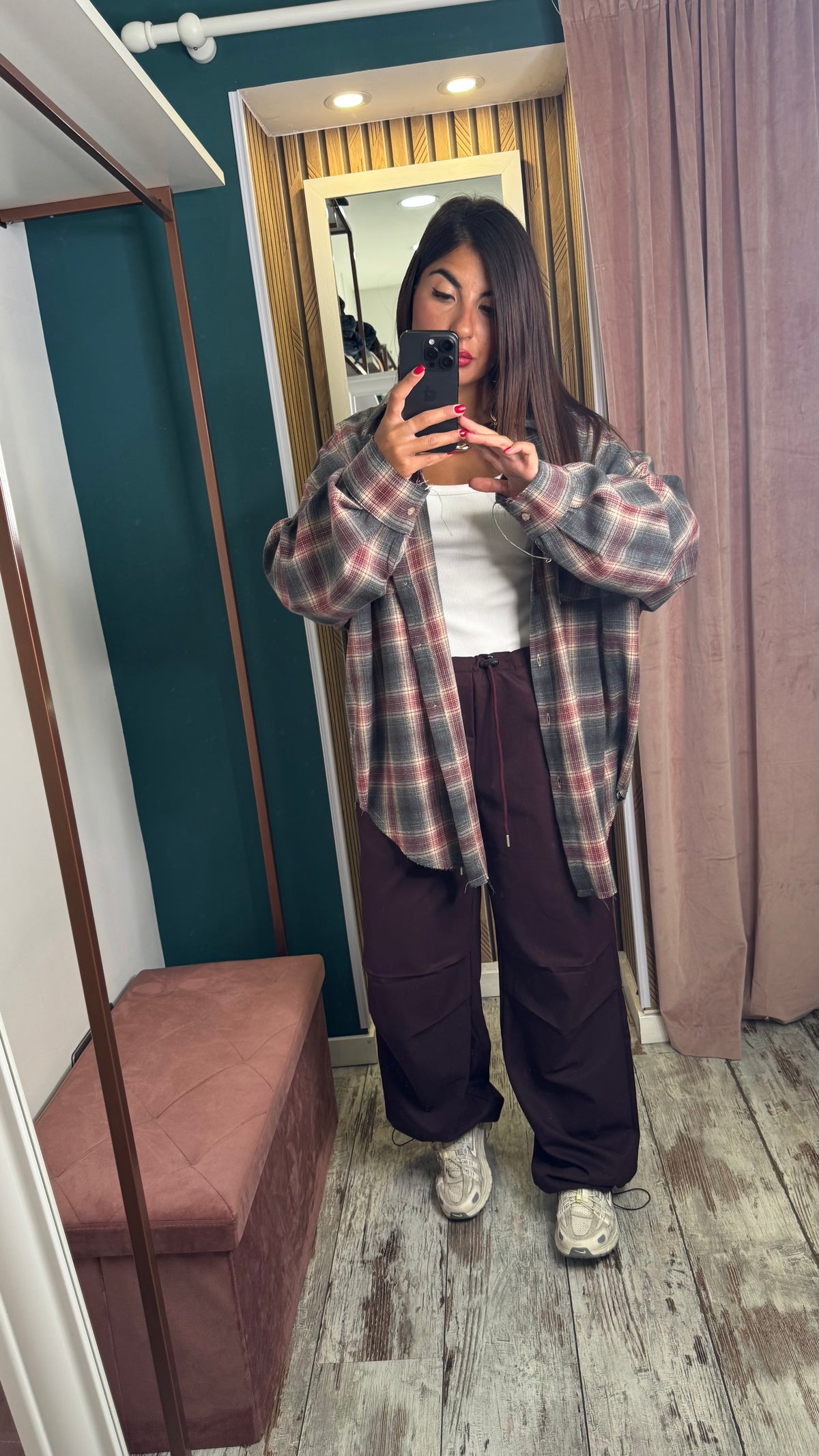 Pantaloni Jax bordeaux