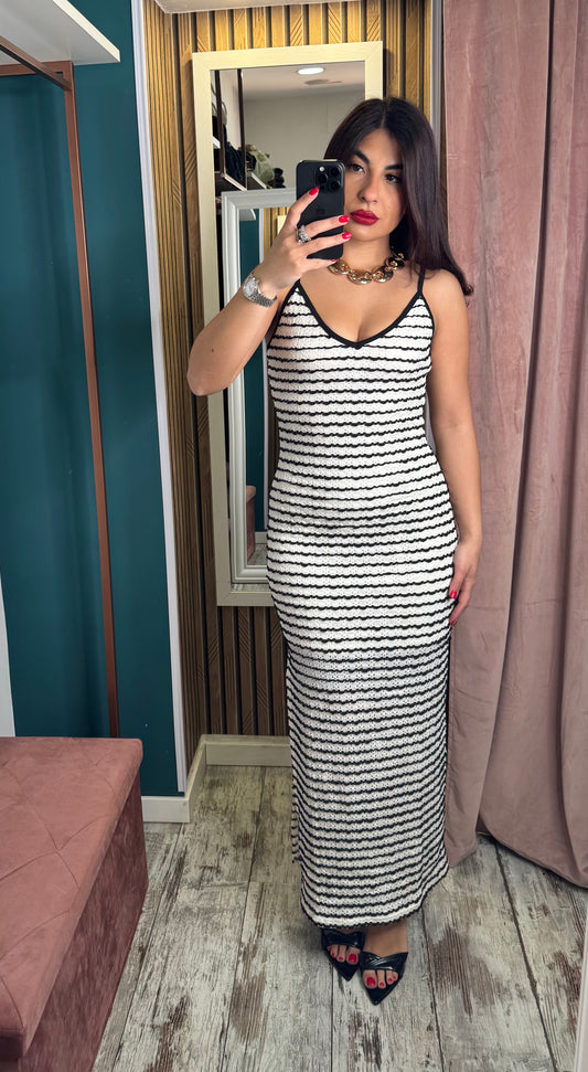 Vestito écru black