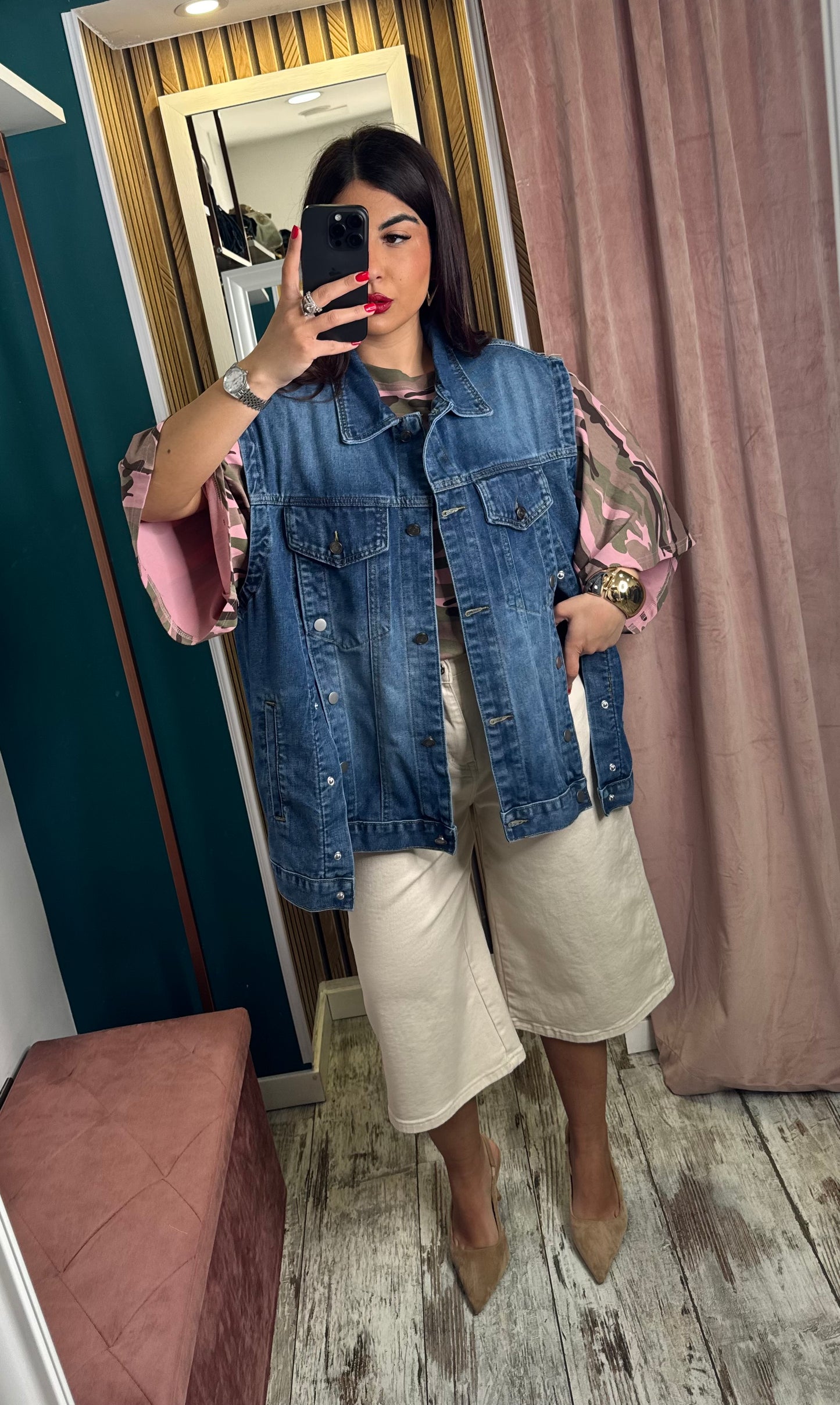 Gilet oversize blue