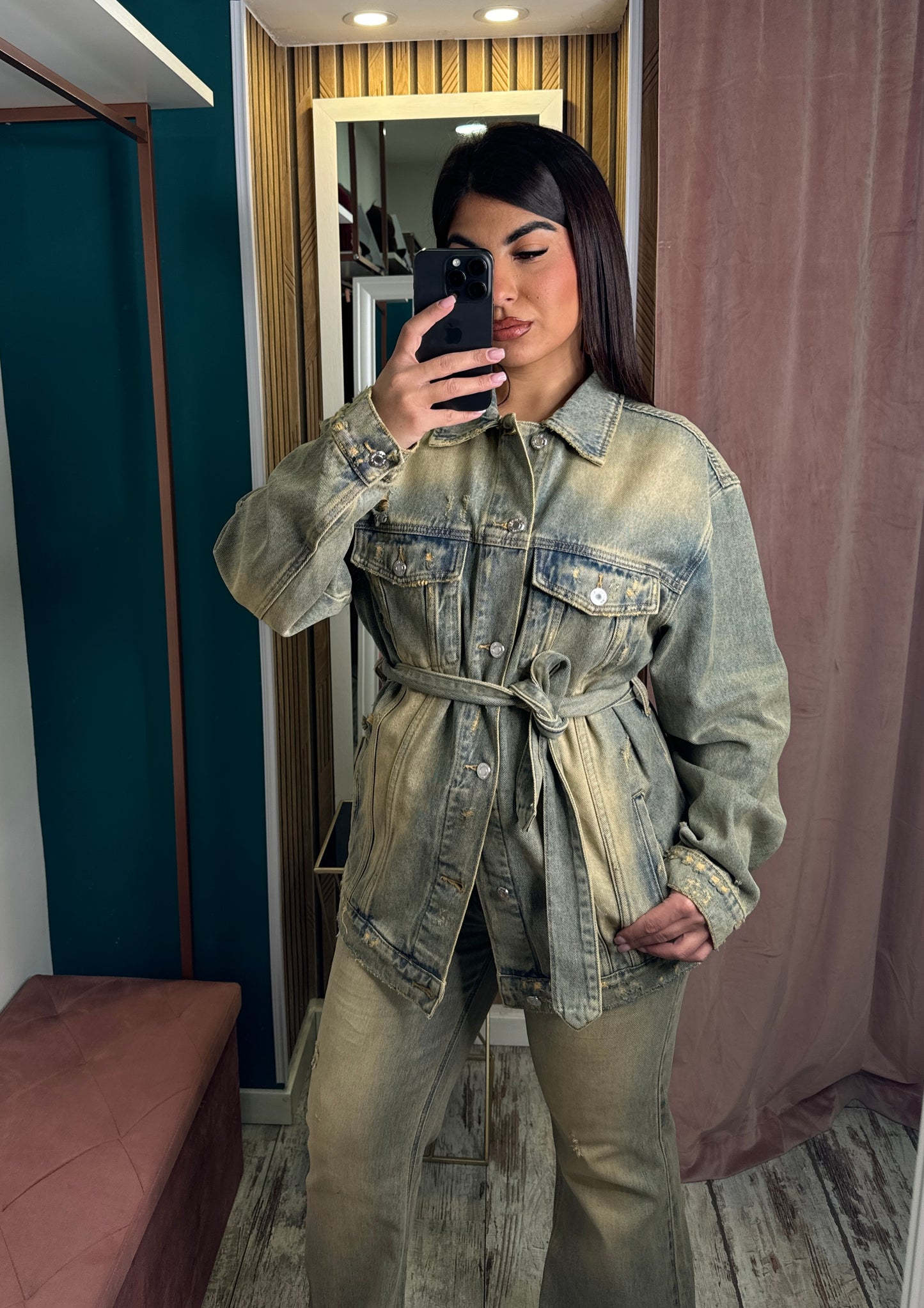 Cordset denim sabbiato