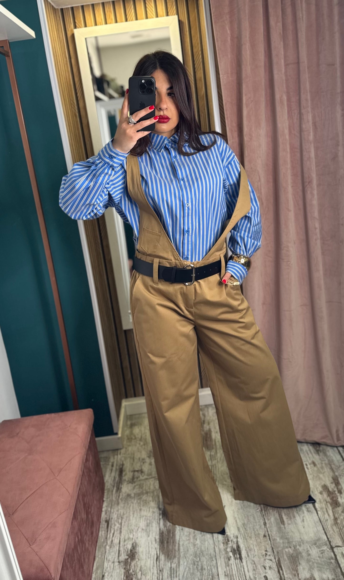 Camicia righe azzurro