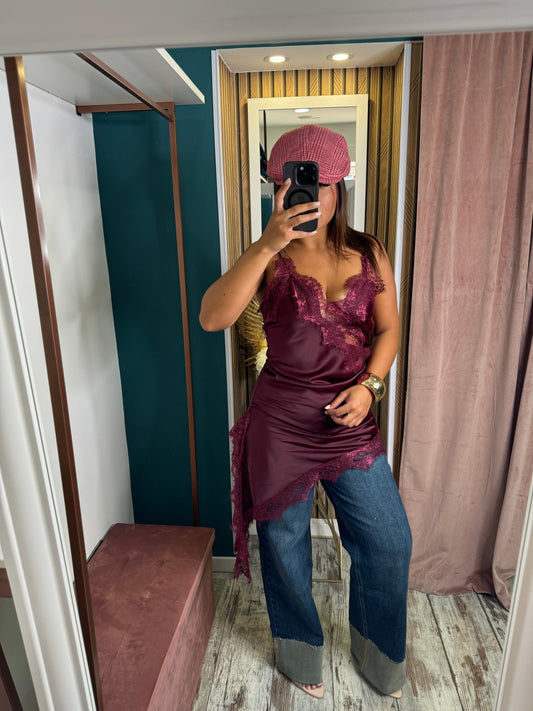 Vestito asimmetrico pizzo