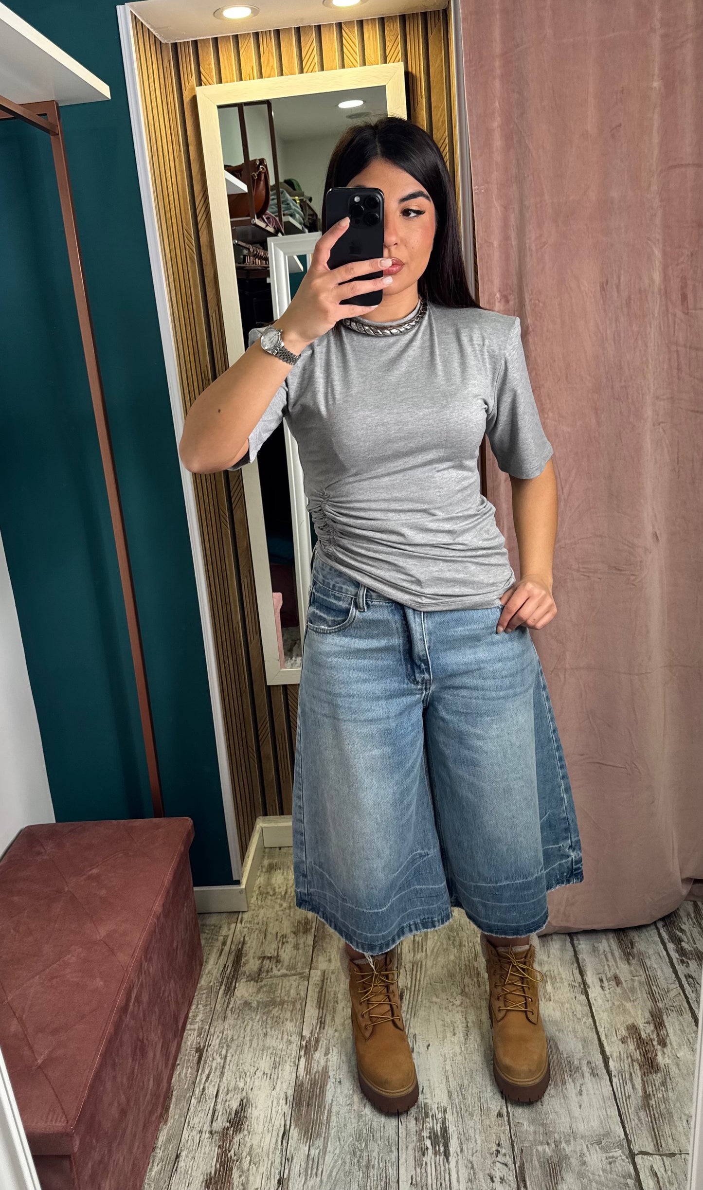 Bermuda denim Azul