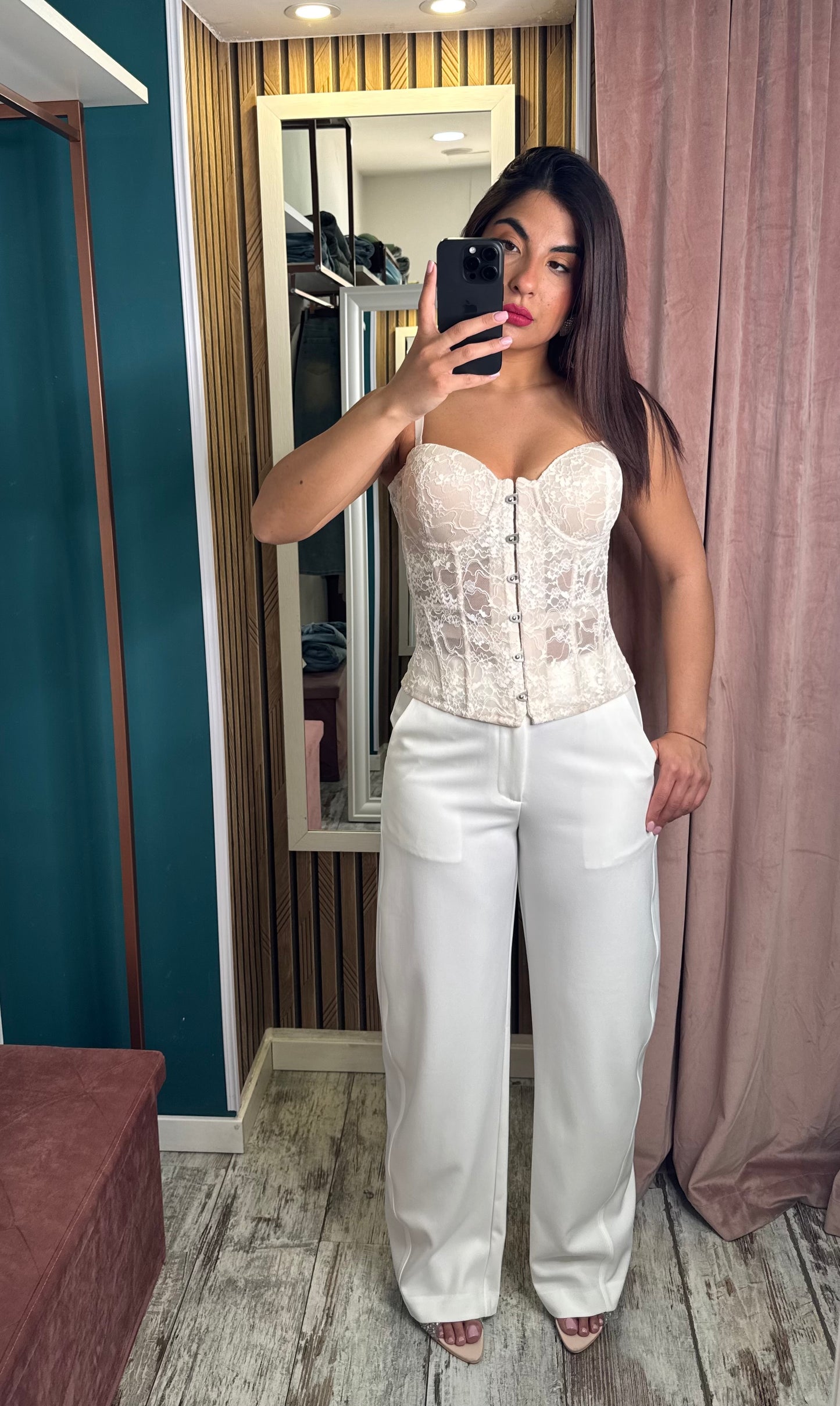 Pantaloni Wide Ballon bianco