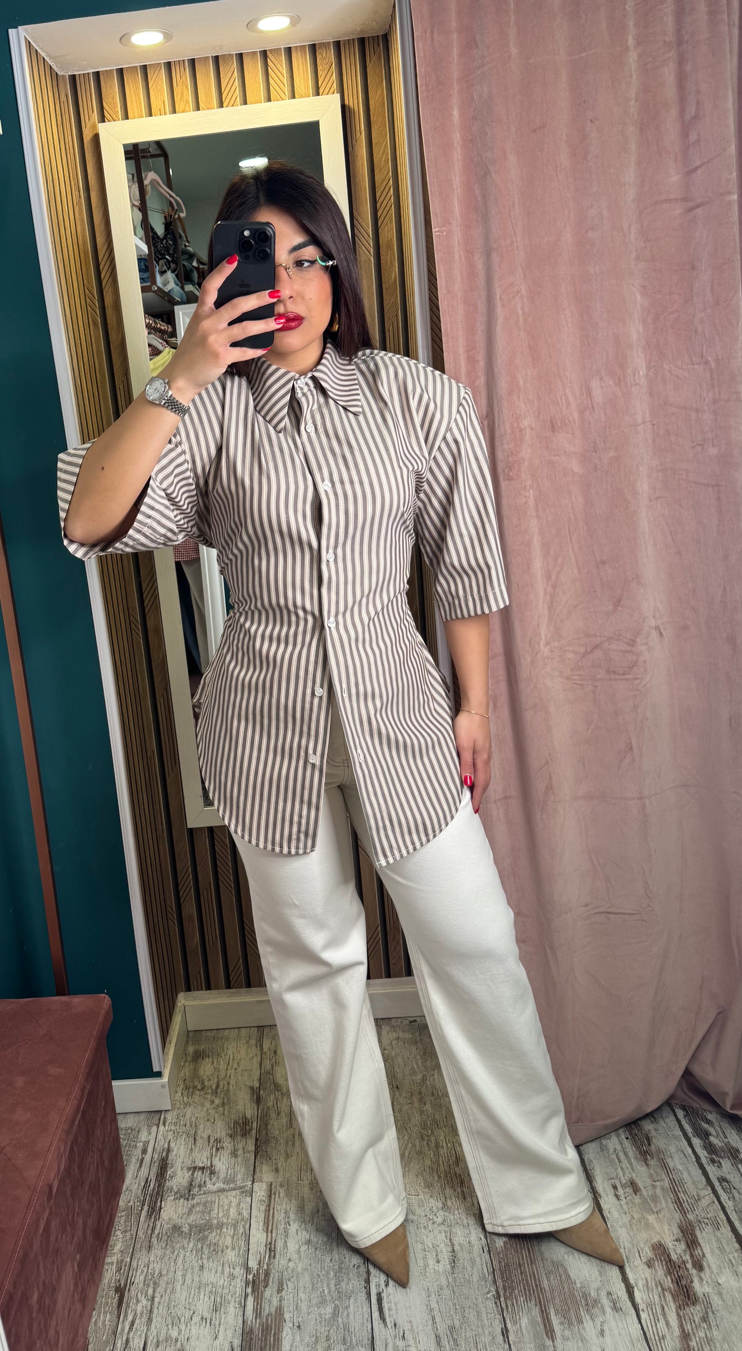 Jeans bianco wide leg
