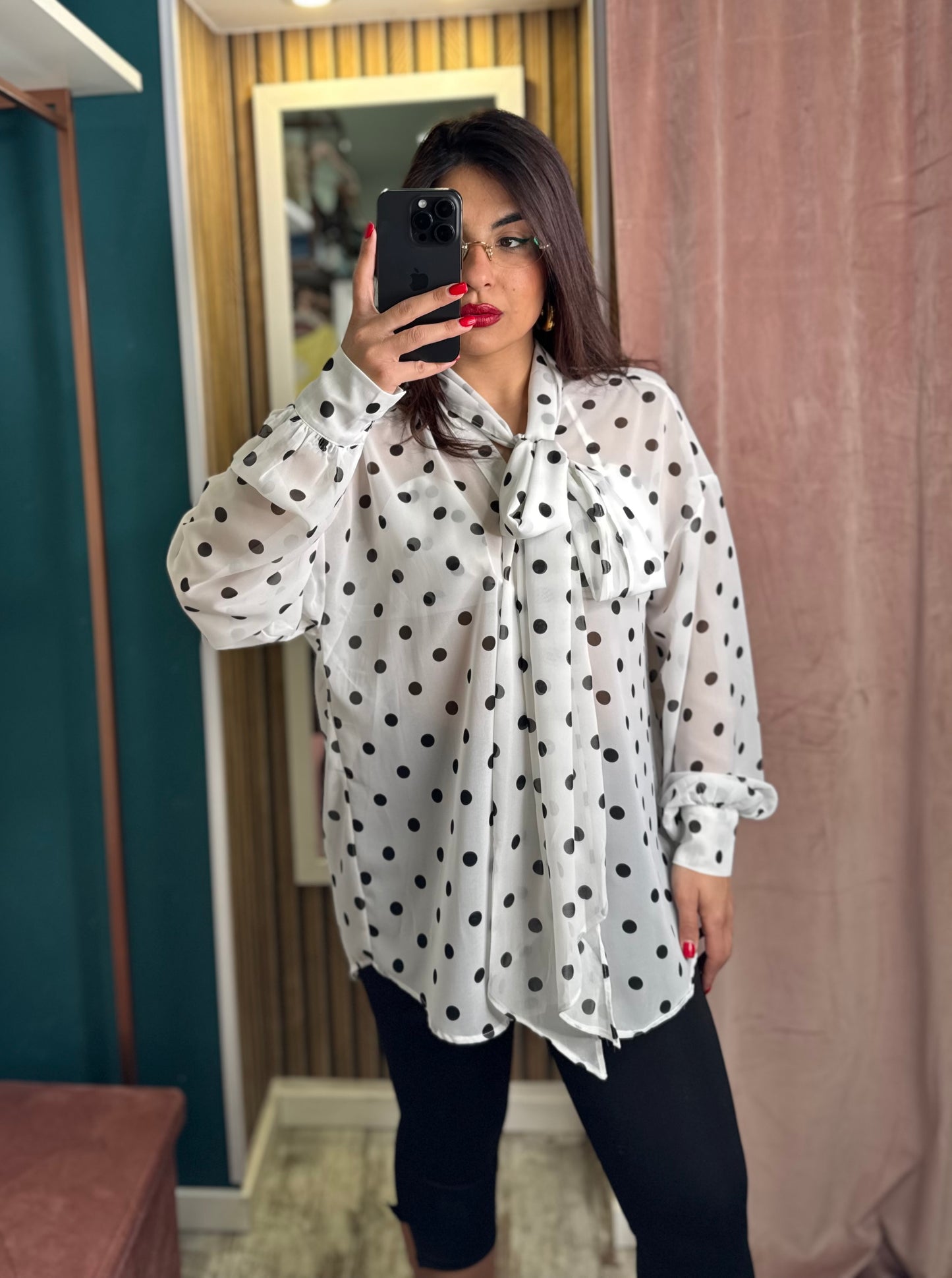 Camicia pois con top
