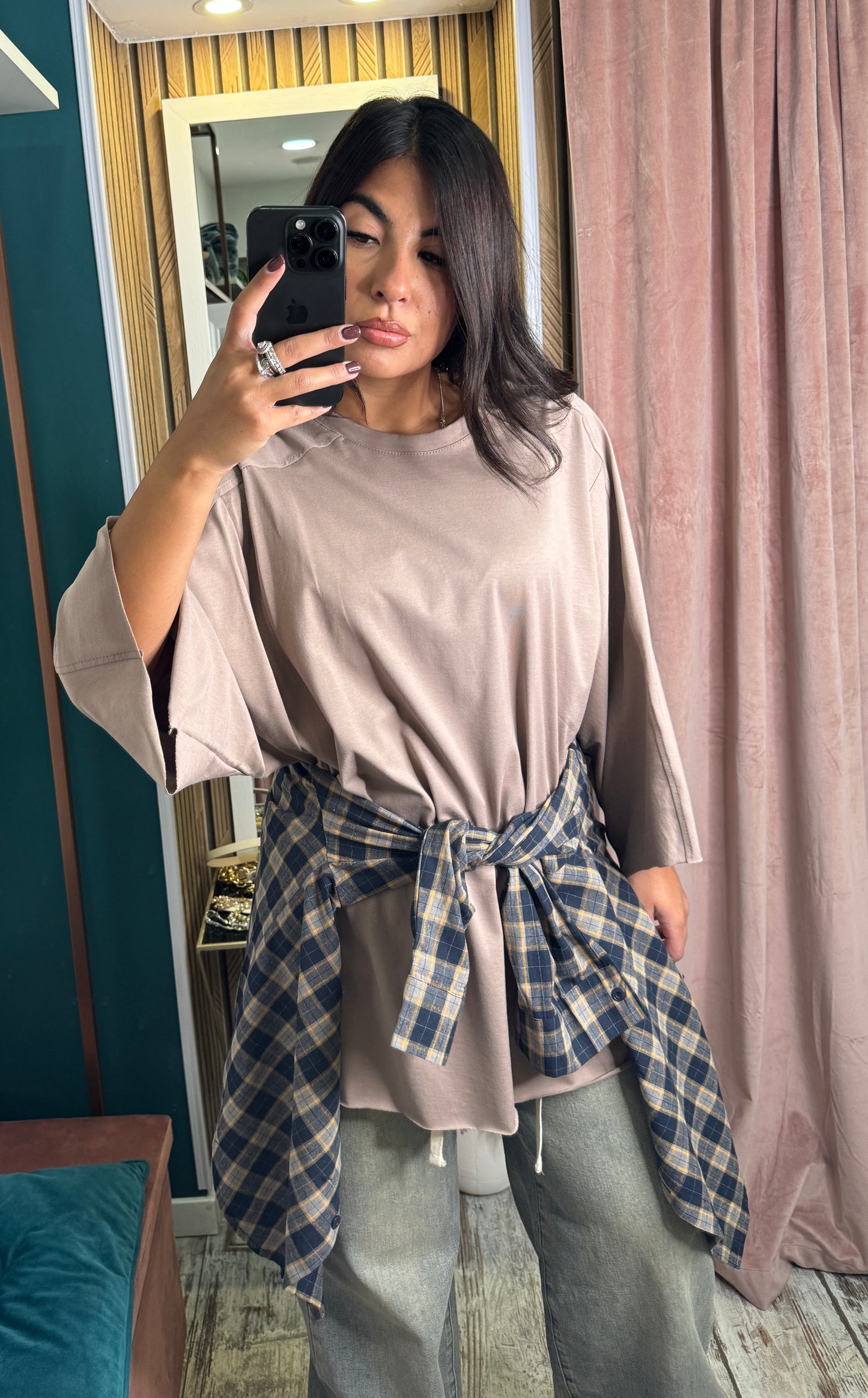 Camicia quadretti blu