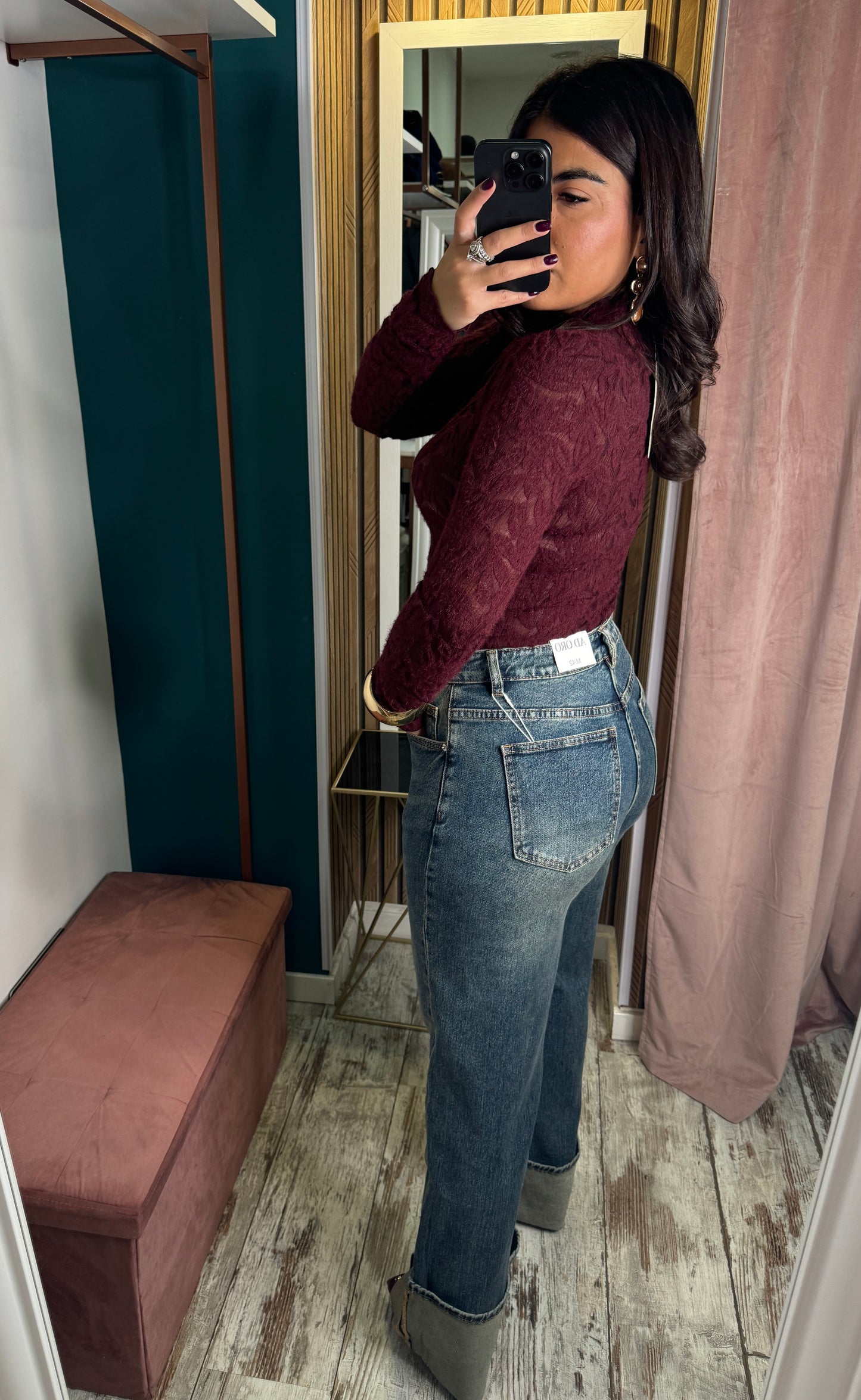 Jeans Wide leg piega