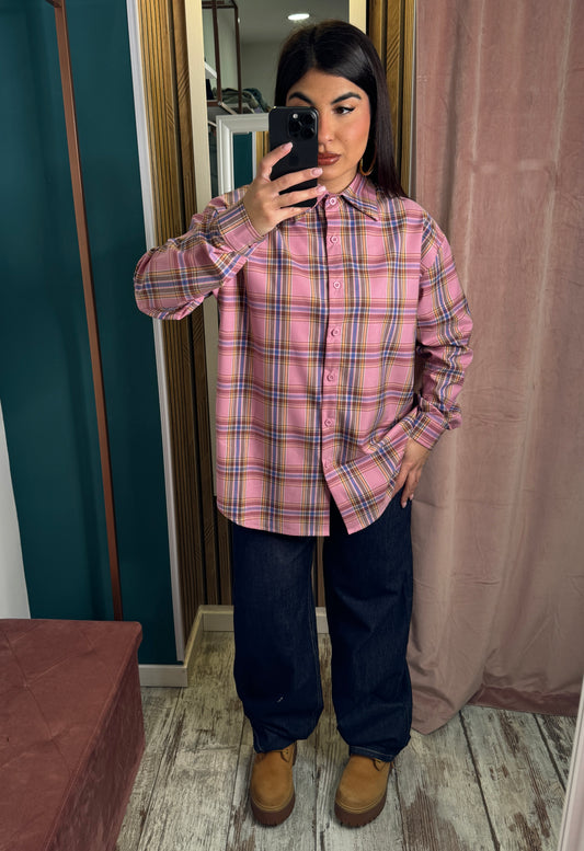 Camicia quadretti rosa