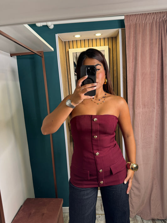Top Marilù bordeaux