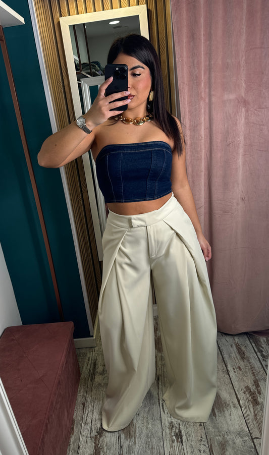 Pantaloni Genesis crema