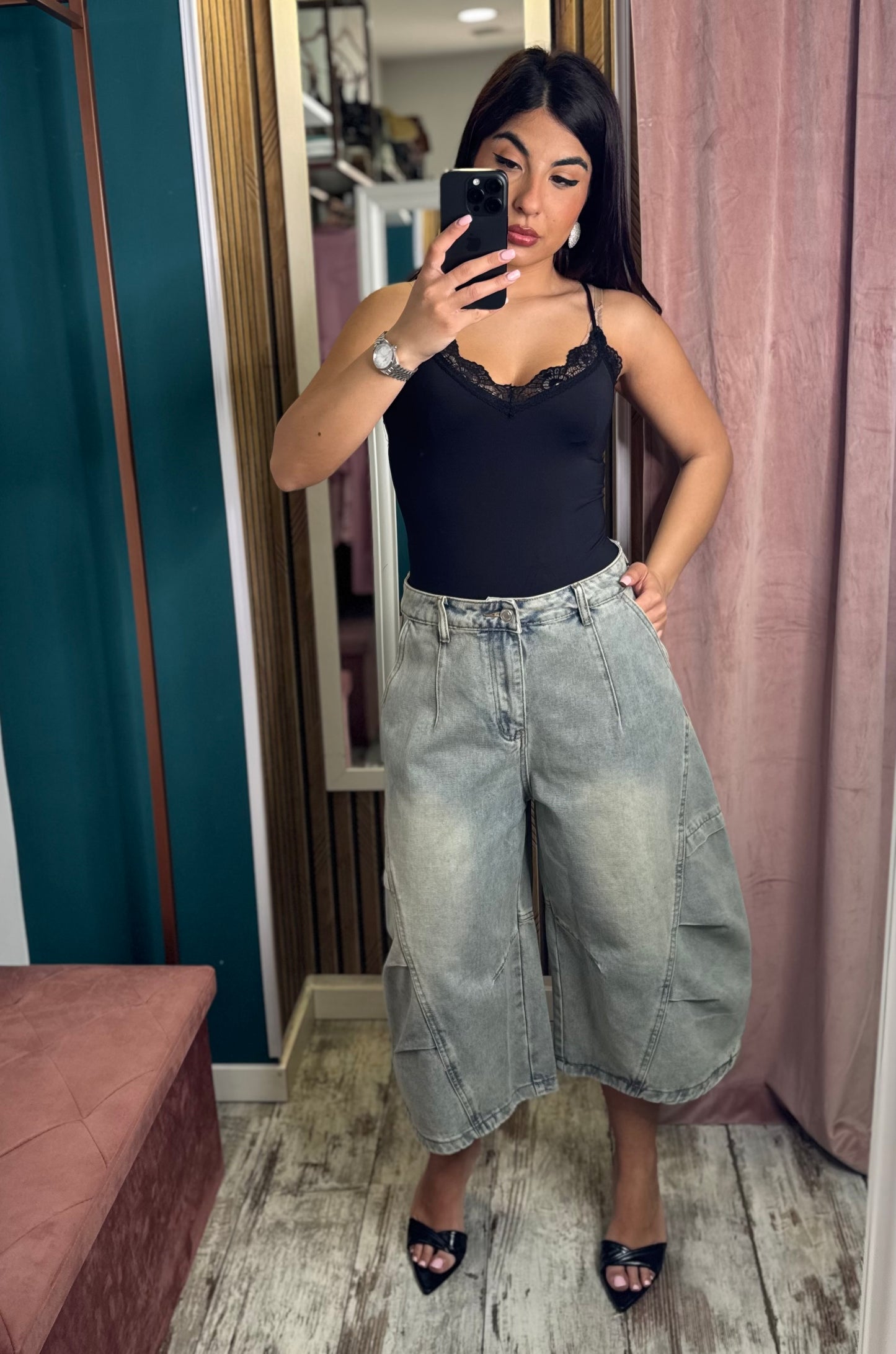 Bermuda baggy denim