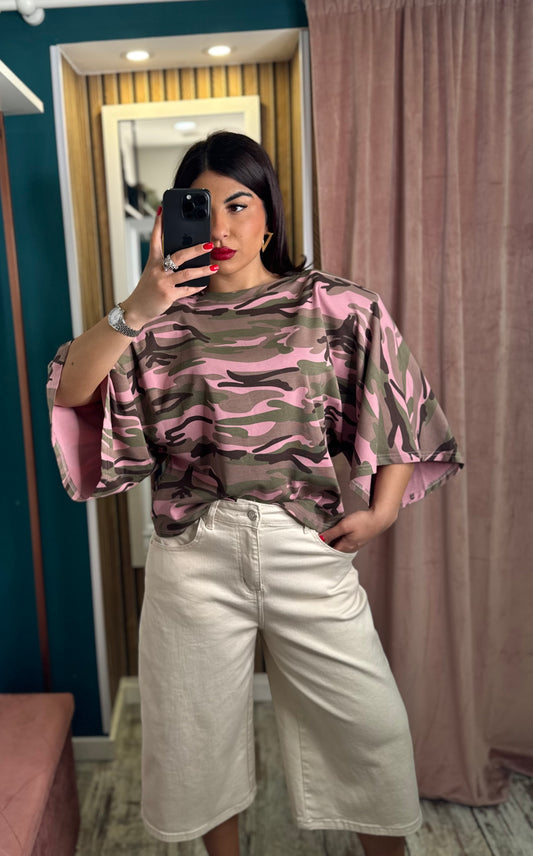 T-shirt mimetica Pink
