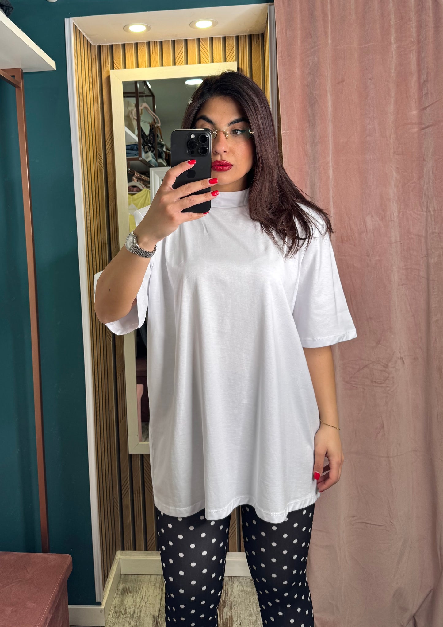 T-shirt spallina over